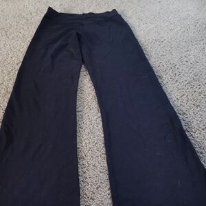 Black Wide-Leg Bell Bottom Leggings Style Pants